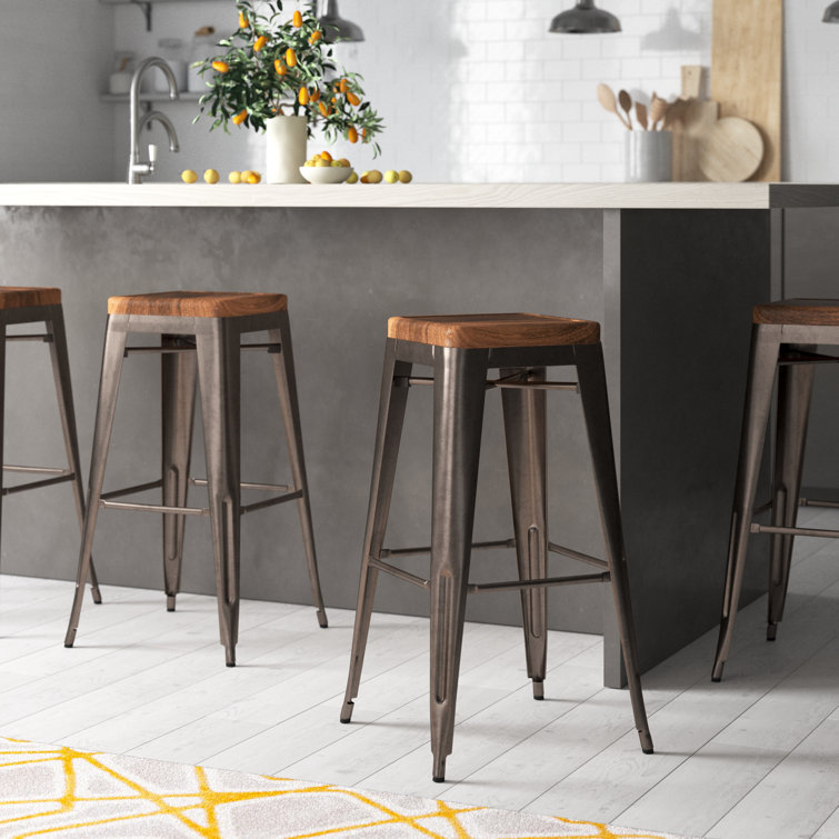 Zipcode Design™ Irvington Solid Wood Bar & Counter Stool & Reviews